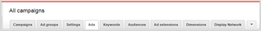 Screenshot: Click the Campaigns tab